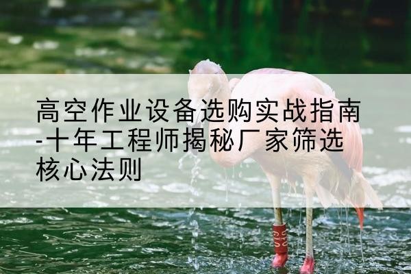 霸州剪叉式升降机厂家-高空作业设备选购实战指南-十年工程师揭秘厂家筛选核心法则