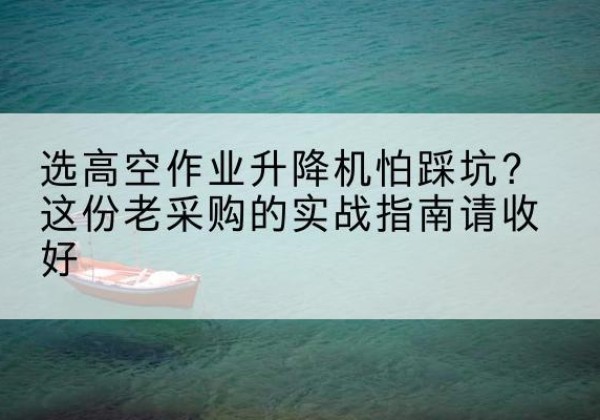 霸州高空作业升降机厂家推荐-选高空作业升降机怕踩坑？这份老采购的实战指南请收好